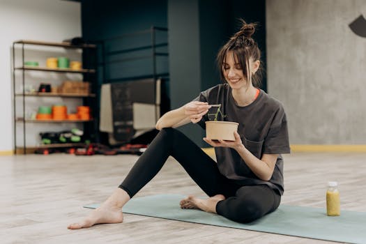 a fitness enthusiast enjoying a nutritious meal