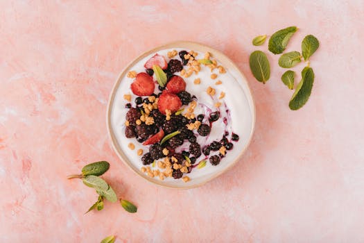 fresh fruit bowl filled with berries