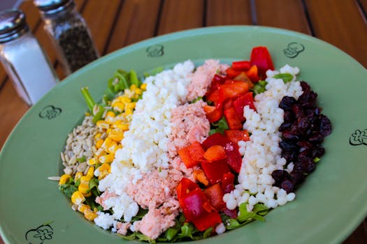 colorful plate of balanced foods