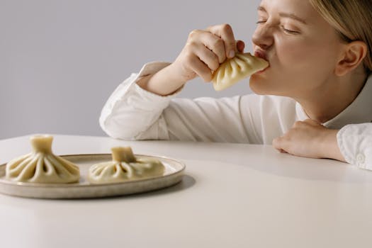 person enjoying a balanced meal