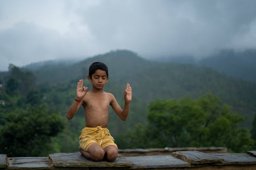 image of a person practicing mindful breathing