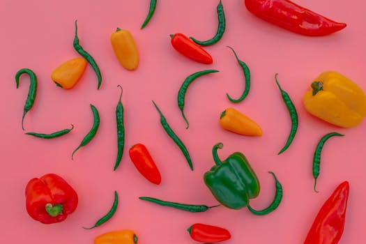 colorful variety of fruits and vegetables