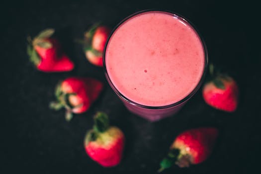 healthy smoothie with fruits