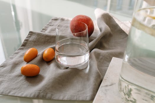 a refreshing glass of water with fruits