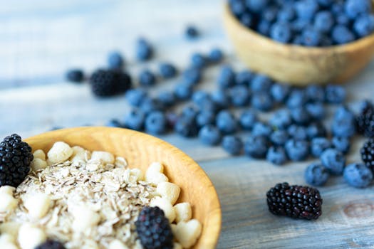 bowl of mixed fruits and oats