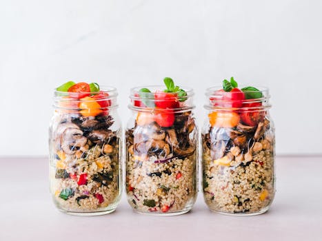 healthy homemade meals in containers