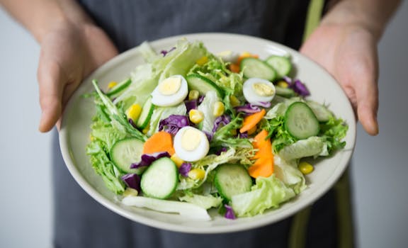 colorful plate of healthy foods