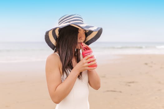 person drinking water