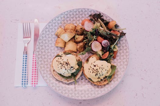 healthy meal with sweet potatoes and greens