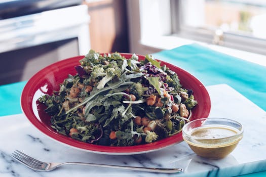 nutritional yeast sprinkled over salad